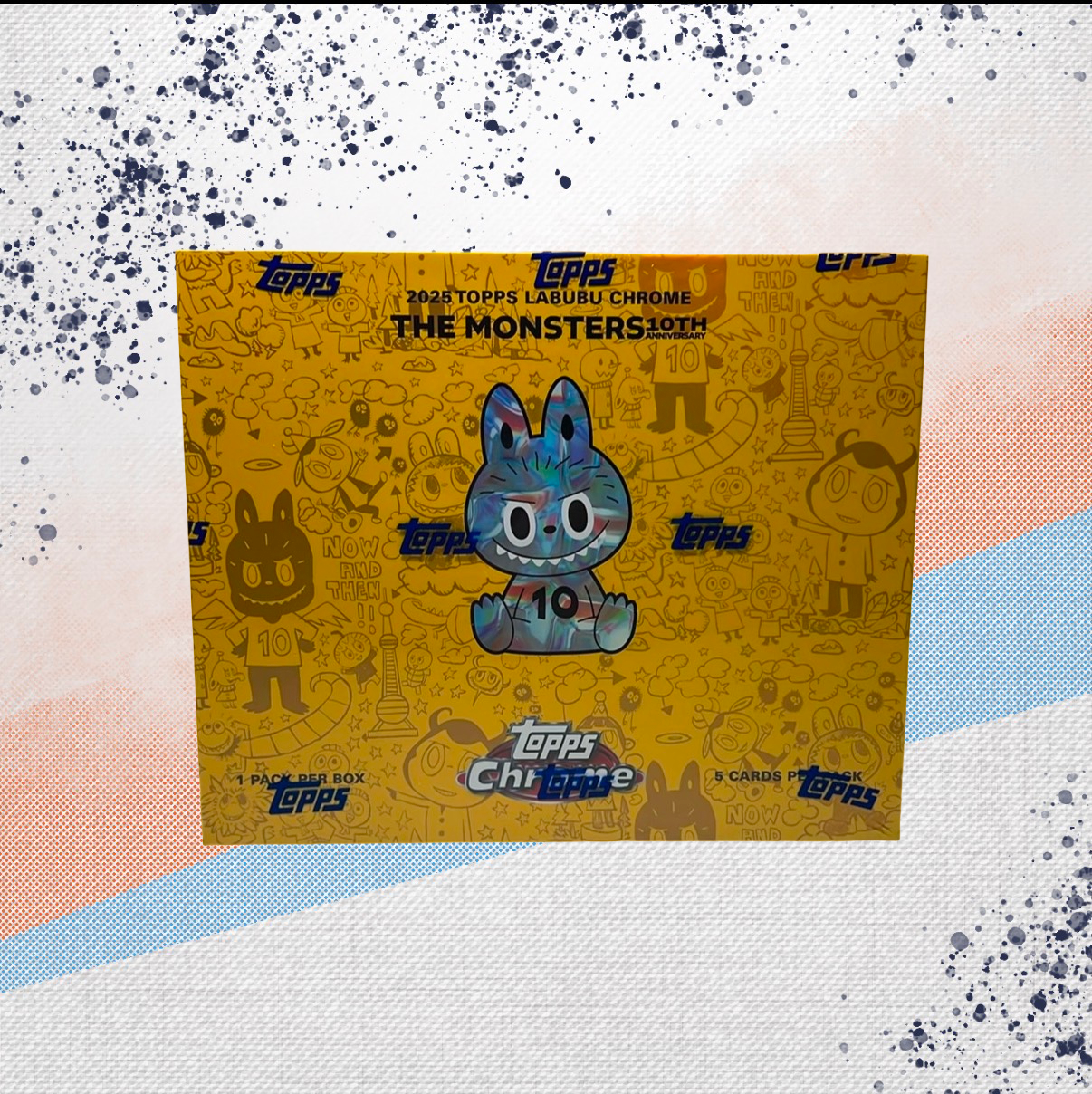 2025 Topps Chrome Labubu The Monsters 10th Anniversary Hobby Box