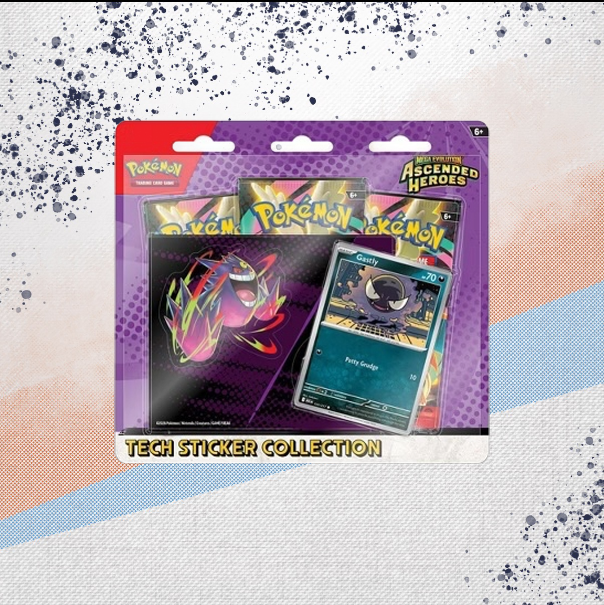 Pokemon Ascended Heroes Tech Sticker Collection Gastly