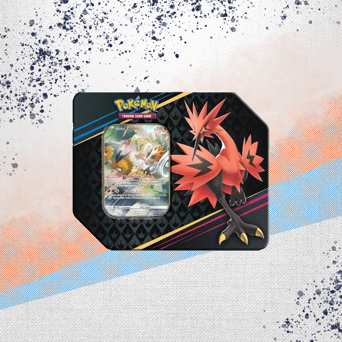 Pokemon Crown Zenith Galarian Zapdos Tin