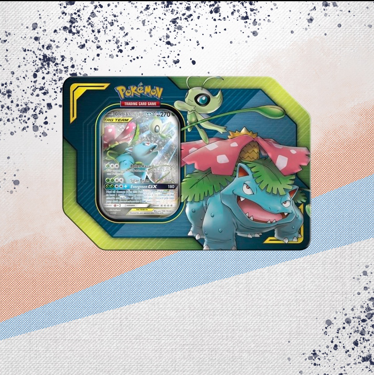 Pokemon Team Up Tag Team Venusaur &amp; Celebi GX Tin