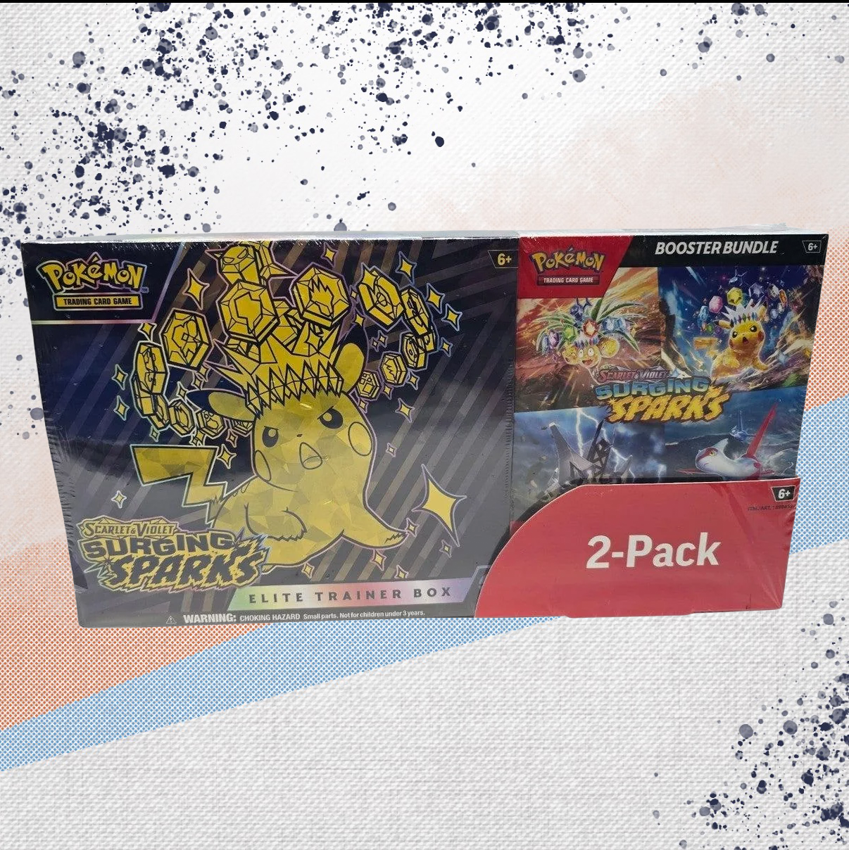 Pokemon Surging Sparks Costco Elite Trainer Box &amp; Booster Bundle Combo