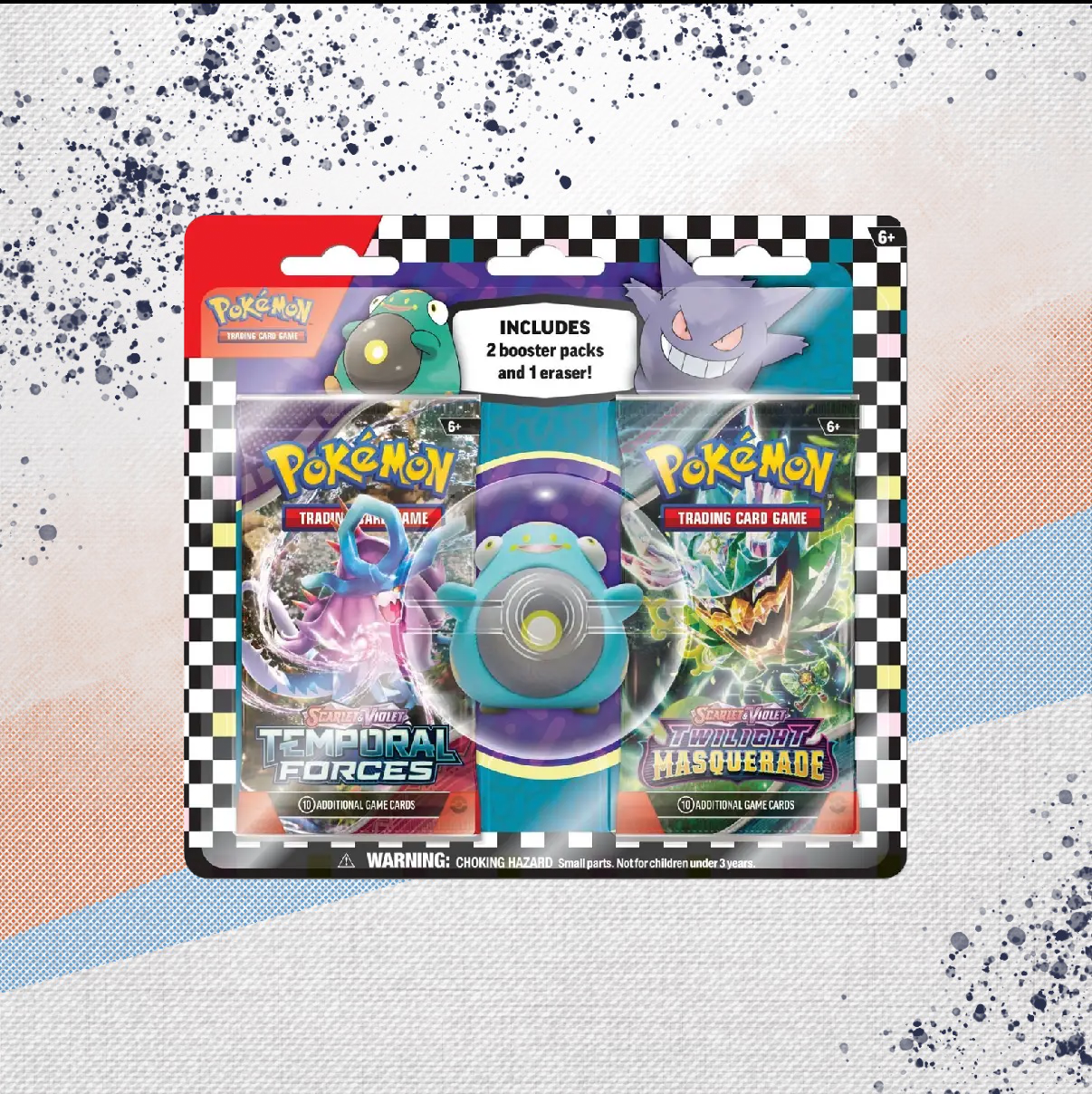 Pokemon 2024 Back to School Eraser Bellibolt 2 Pack Blister