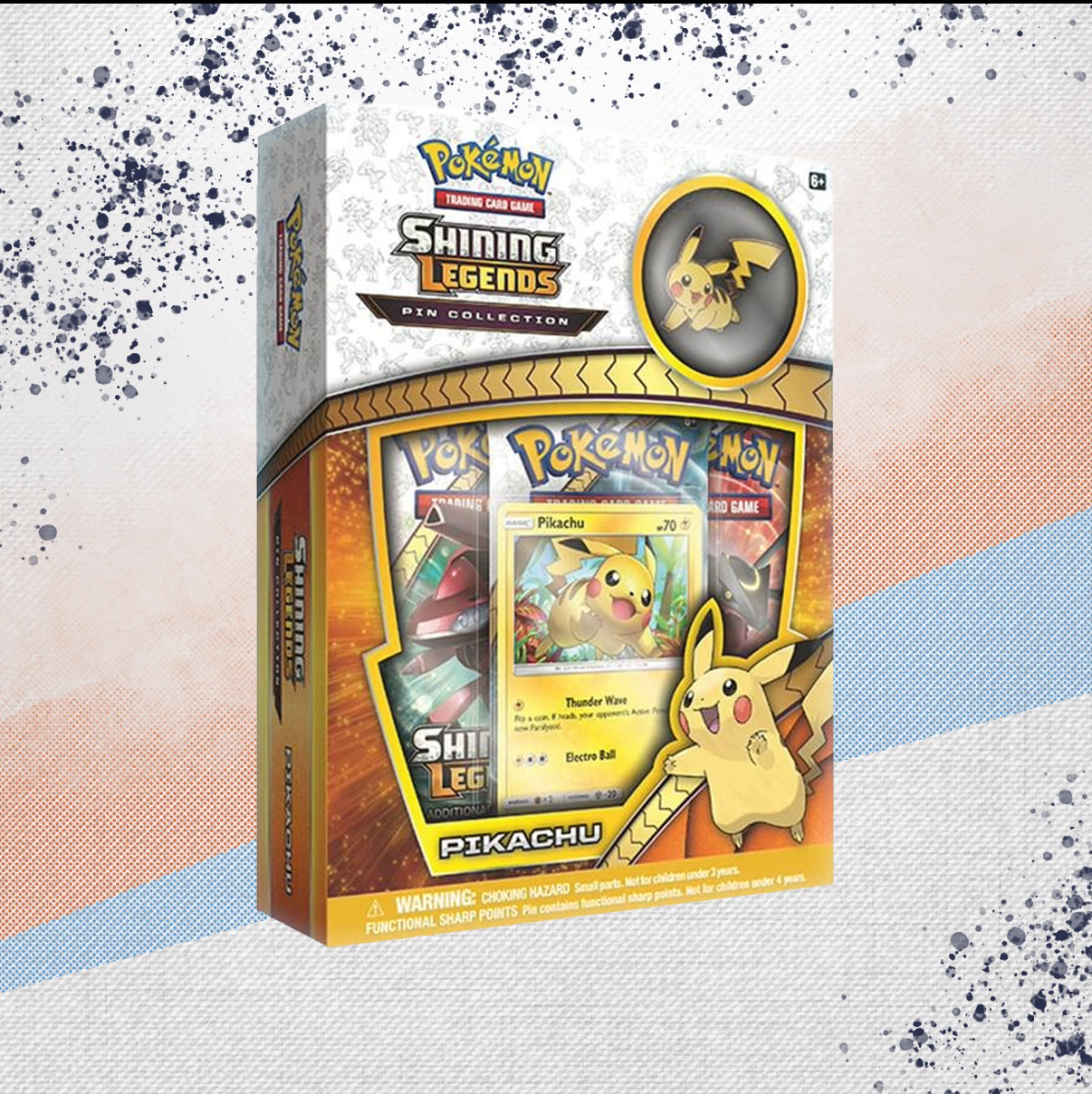 Pokemon Shining Legends Pikachu Pin Collection