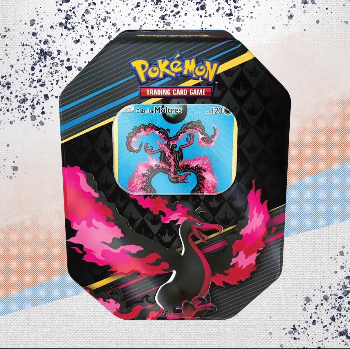 Pokemon Crown Zenith Galarian Moltres International Tin