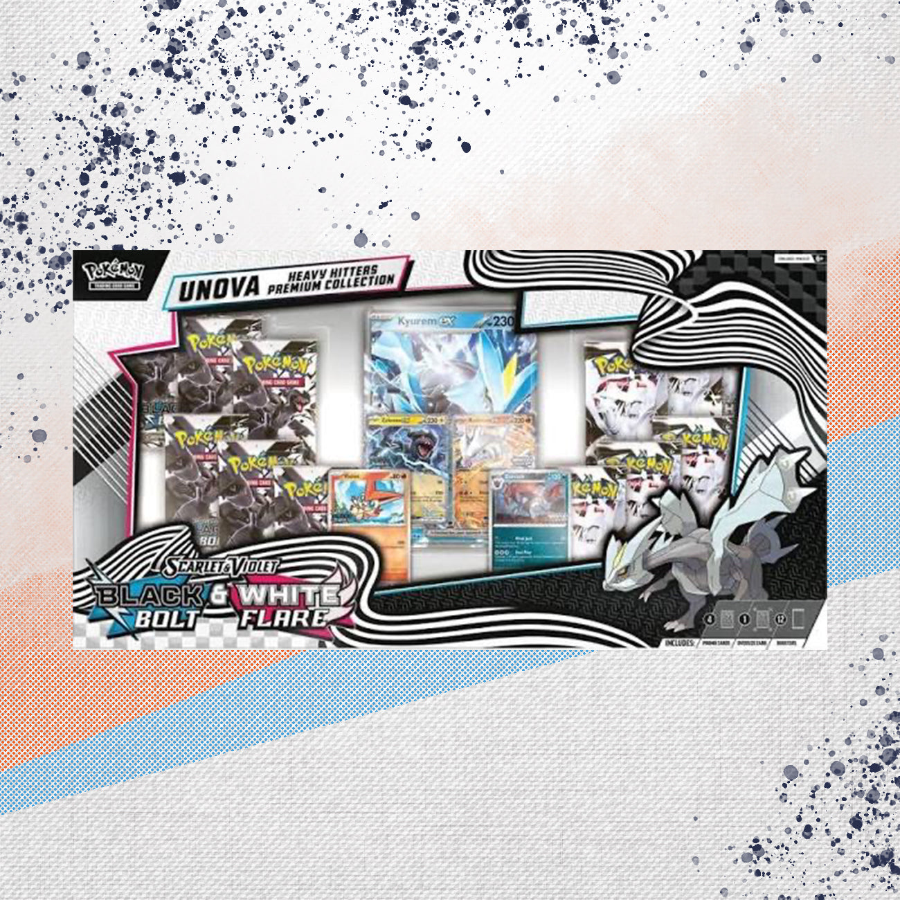 Pokemon Black Bolt &amp; White Flare Unova Heavy Hitters Collection Box