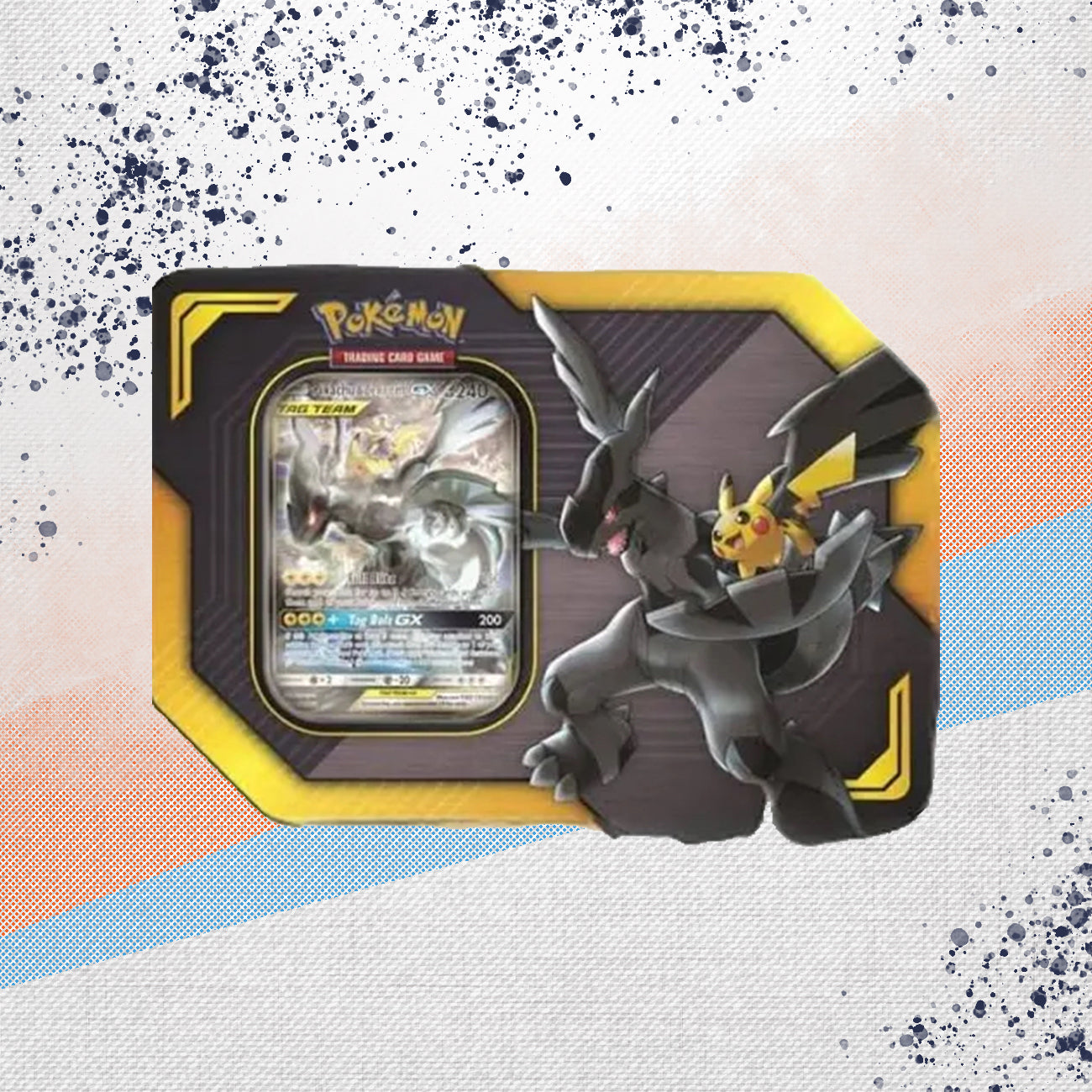 Pokemon Team Up Tag Team Pikachu &amp; Zekrom GX Tin