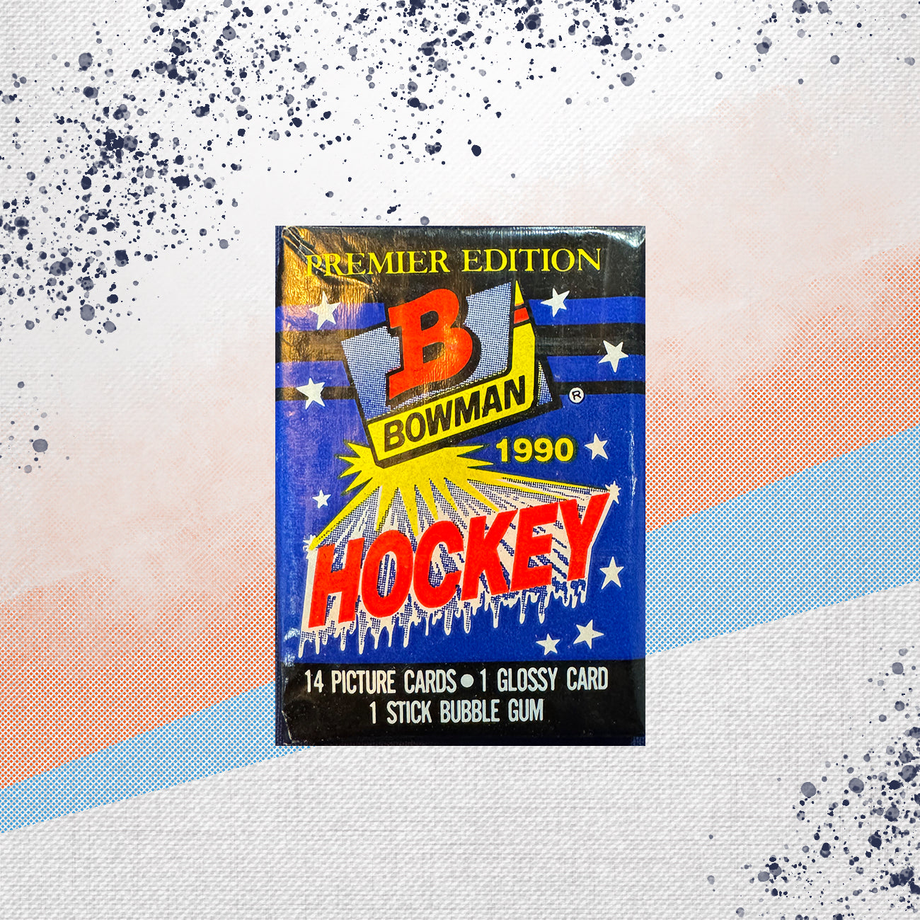 1990 Bowman Premier Edition Hockey Bubble Gum Pack