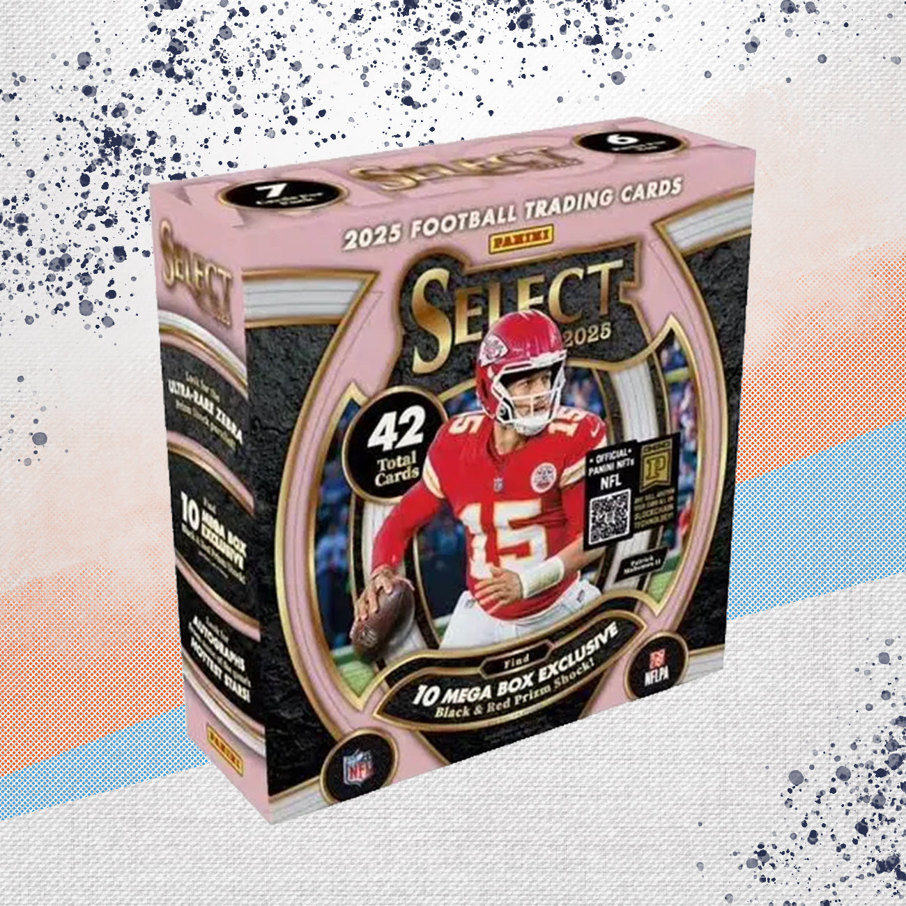 2025 Panini Select Football Mega Box (Black &amp; Red Shock)
