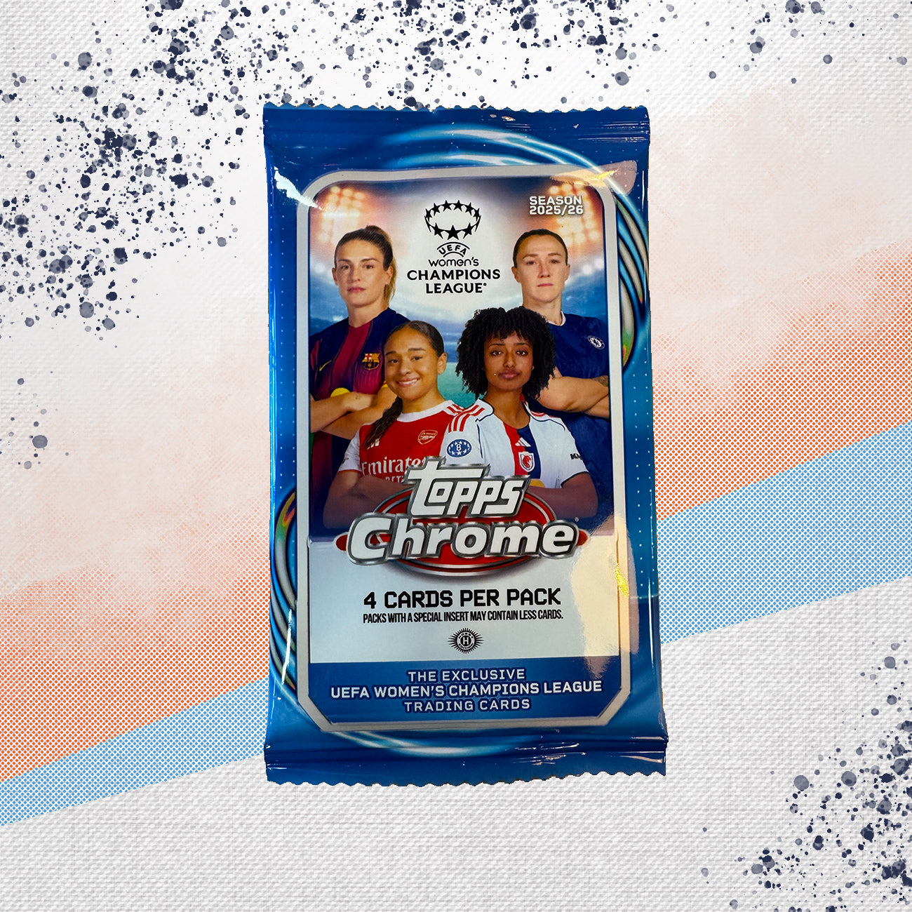 2025-26 Topps Chrome Women’s UEFA Champions League Soccer Hobby Pack