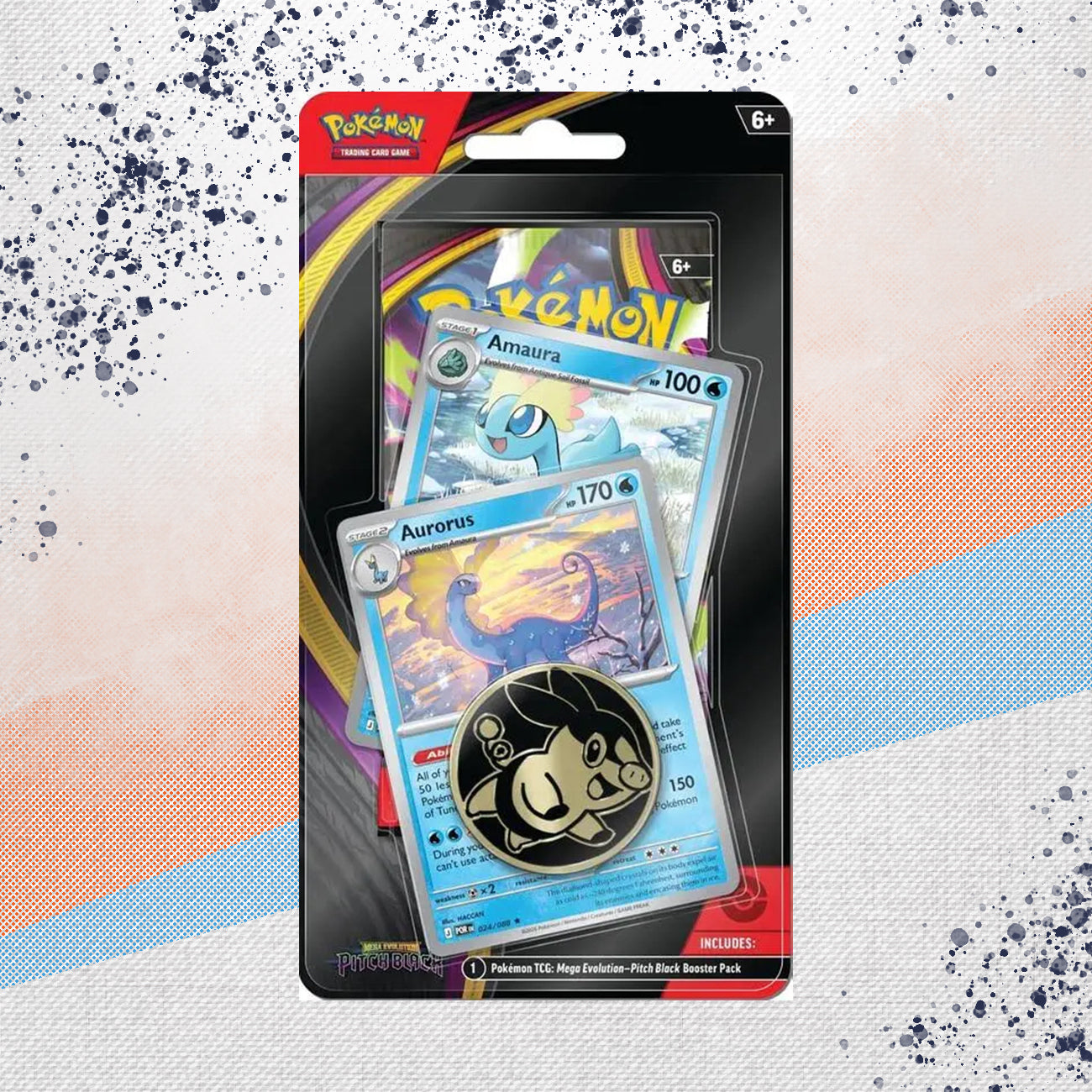 Pokemon Mega Evolution Pitch Black Checklane Blister (Amaura)