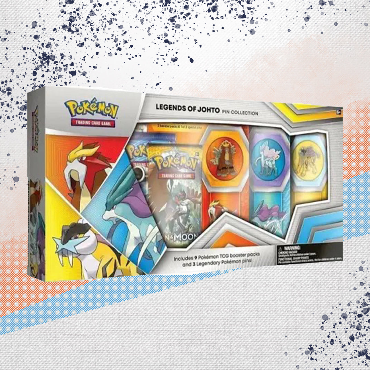 Pokemon Legends of Johto Pin Collection Box