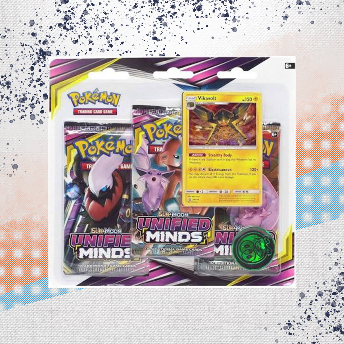 Pokemon Unified Minds 3 Pack Blister Vikavolt
