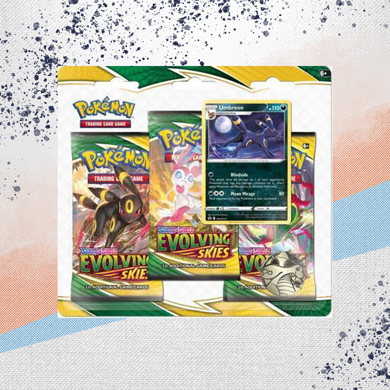 Pokemon Evolving Skies 3 Pack Blister Umbreon