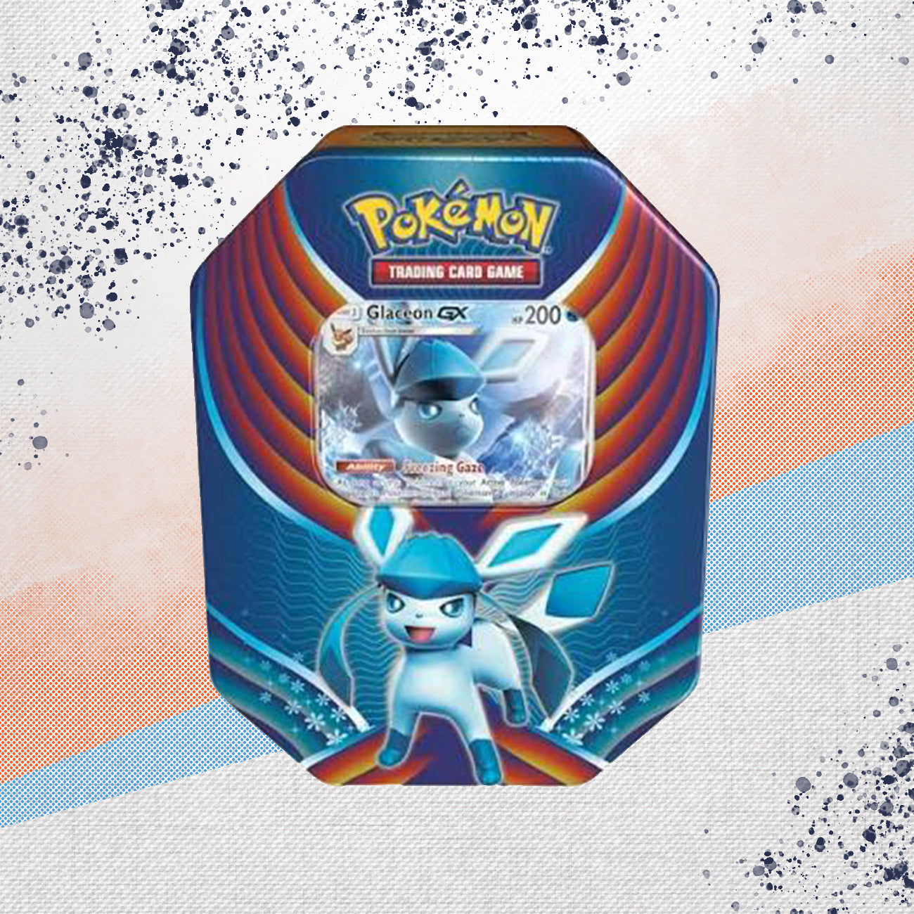 Pokemon Evolutions Glaceon GX Celebration Tin