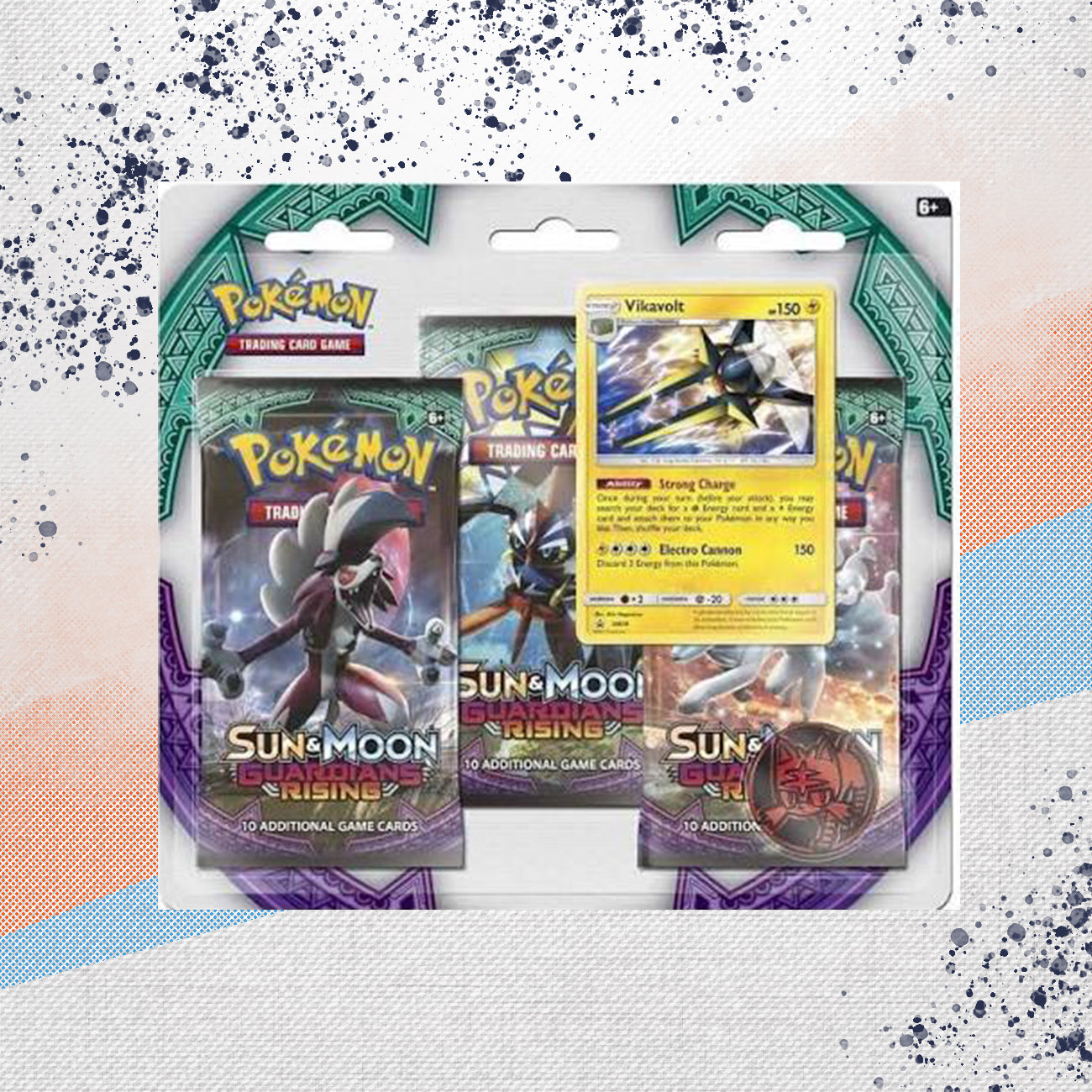 Pokemon Sun &amp; Moon Guardians Rising 3 Pack Blister