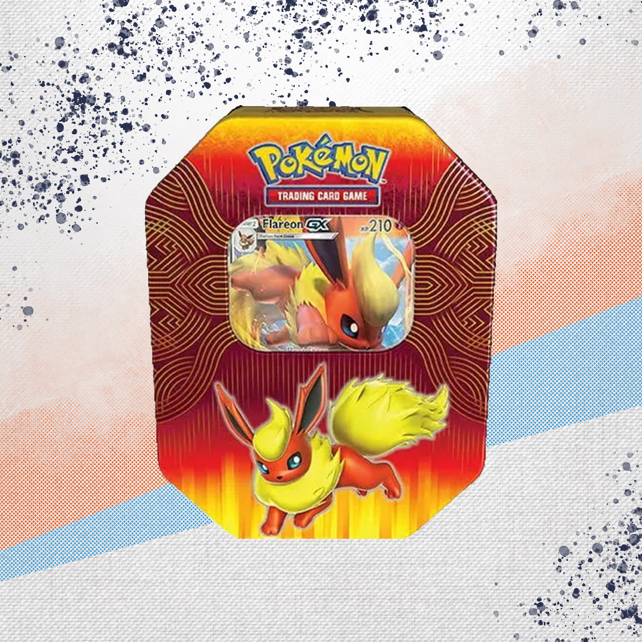 Pokemon Elemental Power Flareon GX Tin