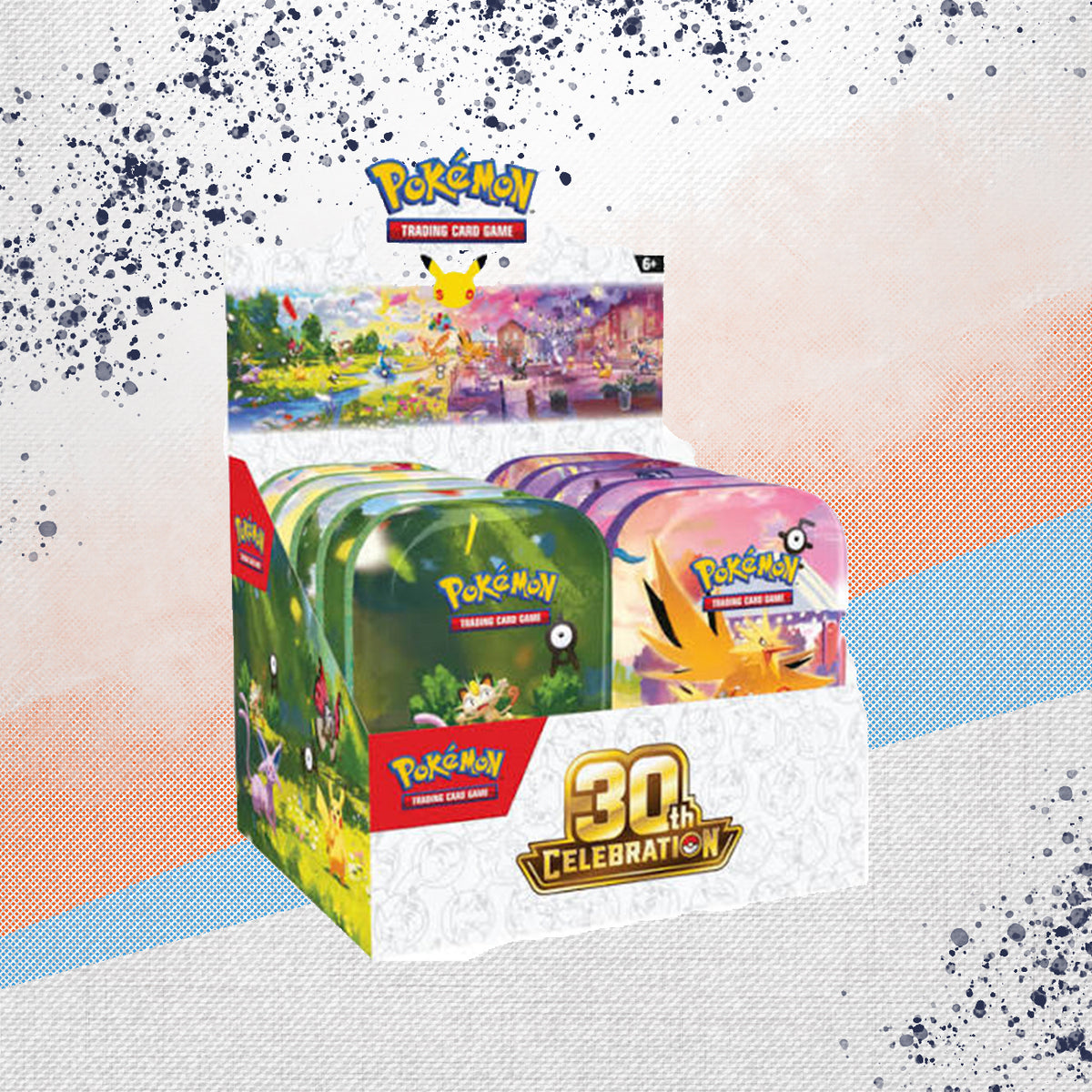 Pokemon 30th Celebration Mini Tin Display