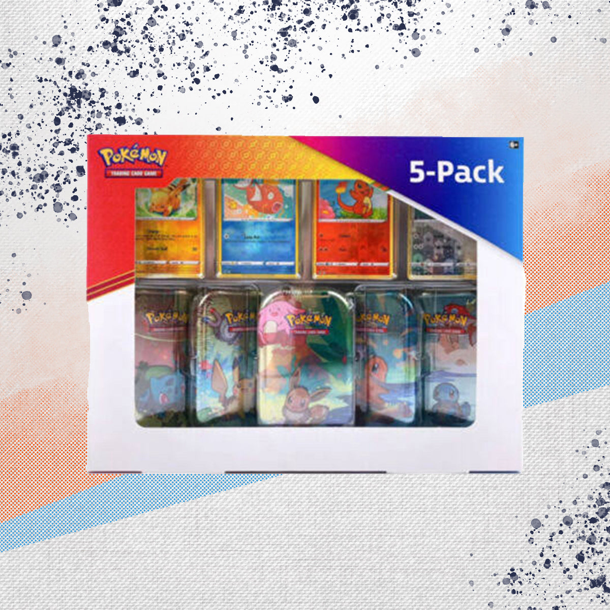 Pokemon Kanto Friends Costco 5-Pack Mini Tin Box