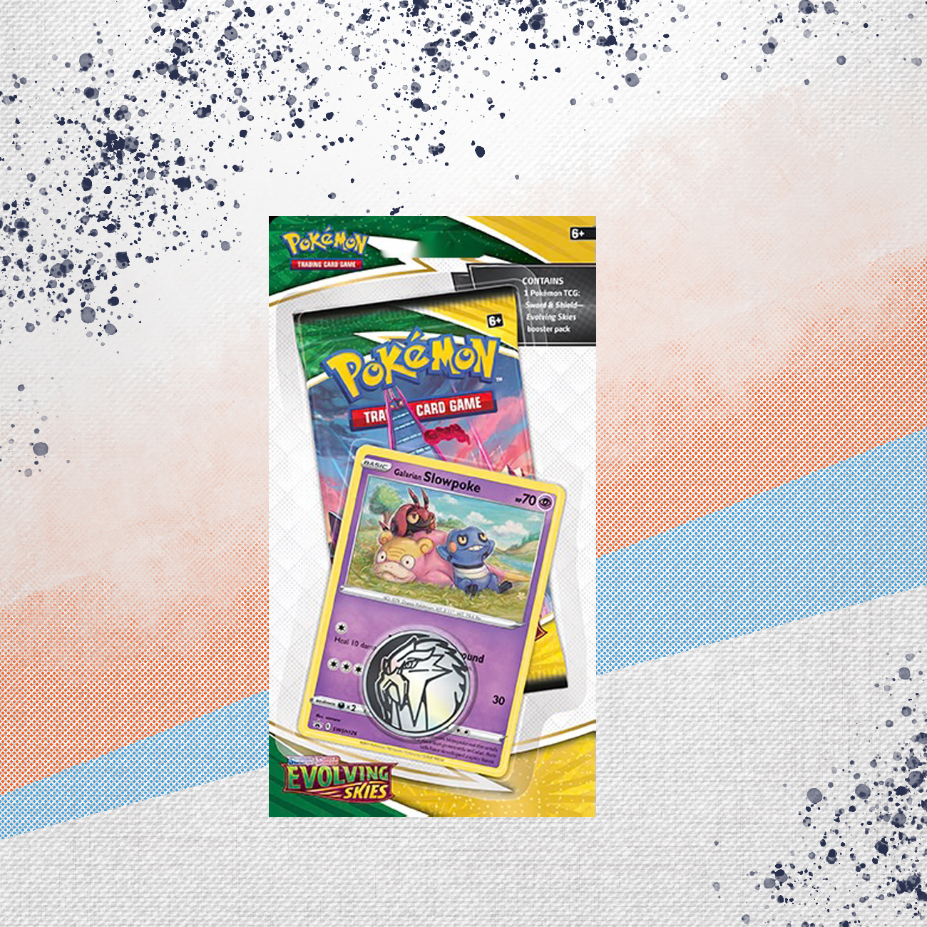 Pokemon Evolving Skies Single Pack Blister Galarian Slowpoke