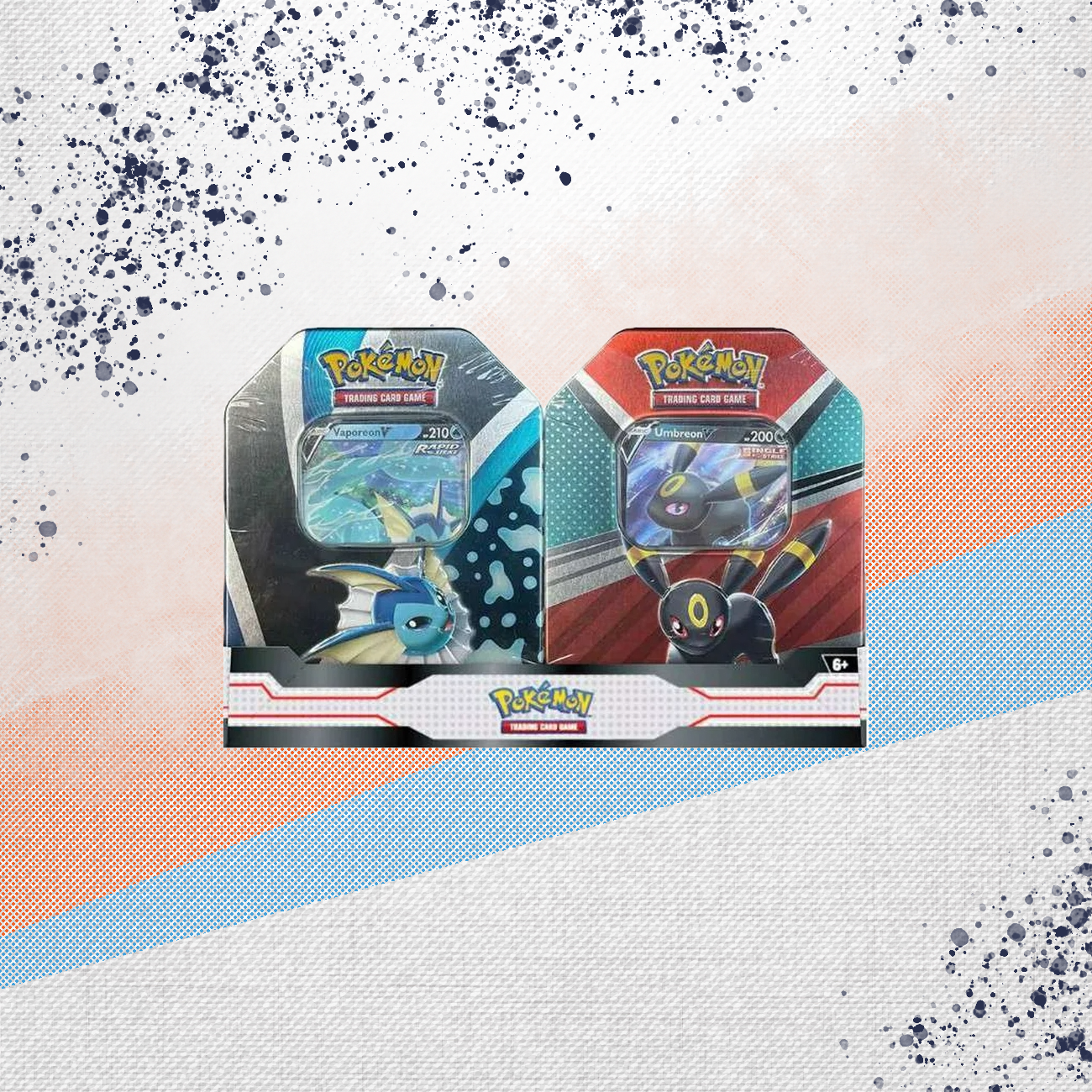 Pokemon Vaporeon Umbreon 2 Pack Tin