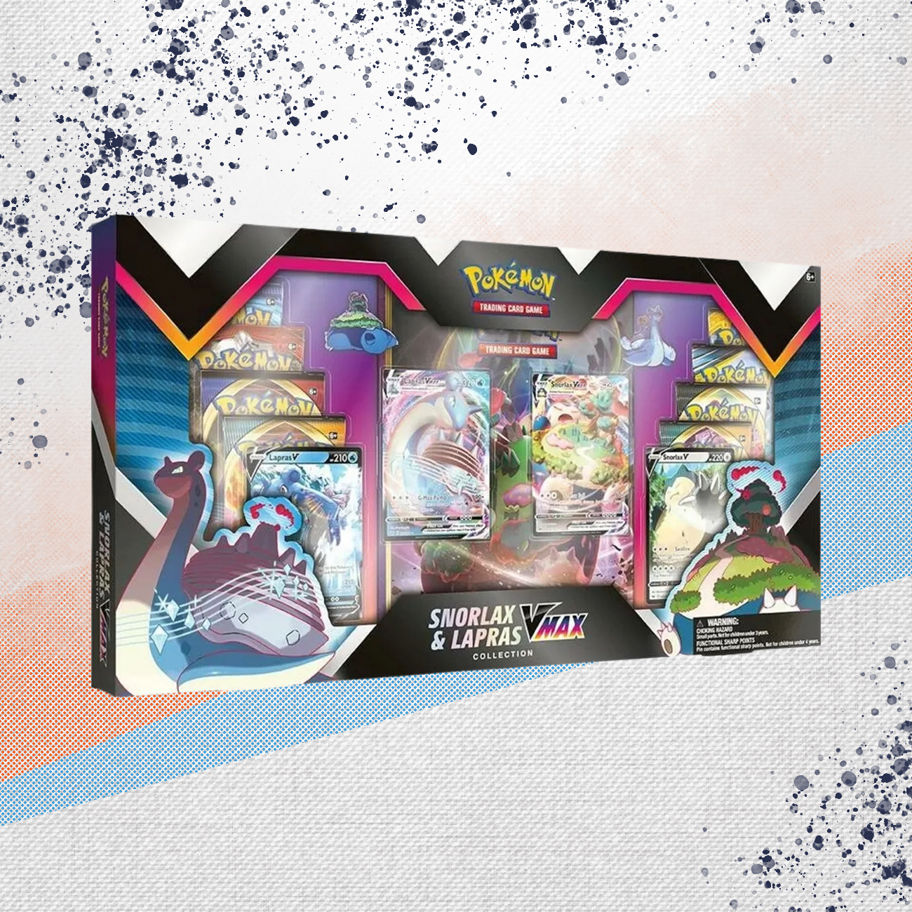 Pokemon Snorlax &amp; Lapras VMAX Collection Box