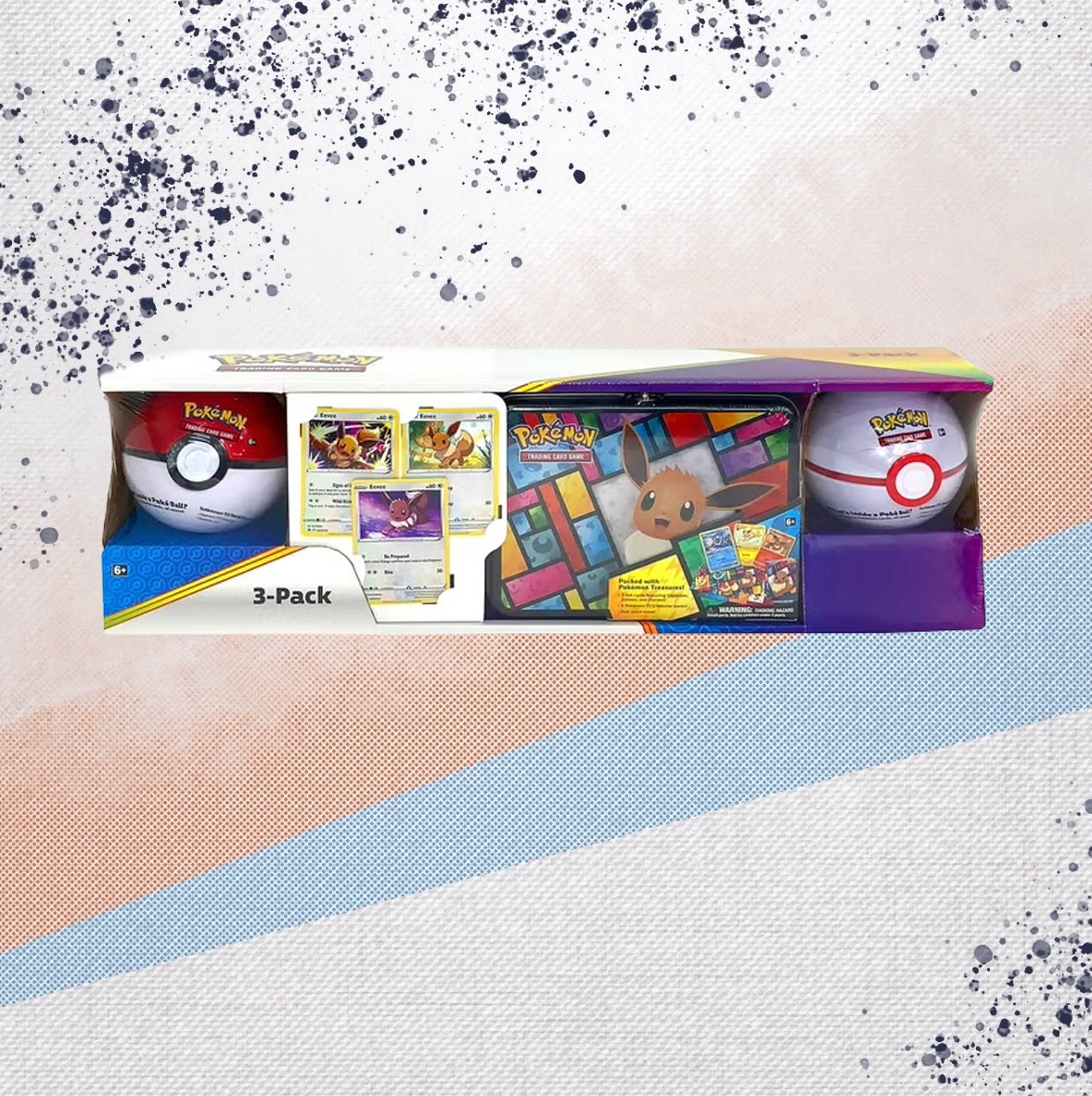 Pokemon Costco Eevee Collector Chest + Poke Ball 3 Pack
