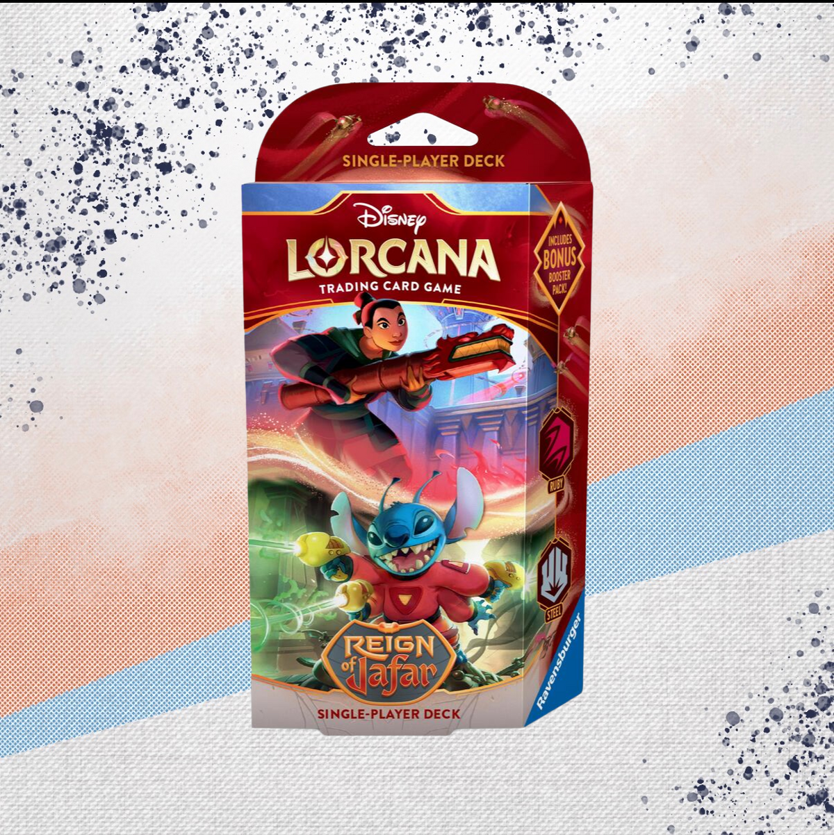 Disney Lorcana Reign Of Jafar Single Player Deck (Ruby &amp; Steel)