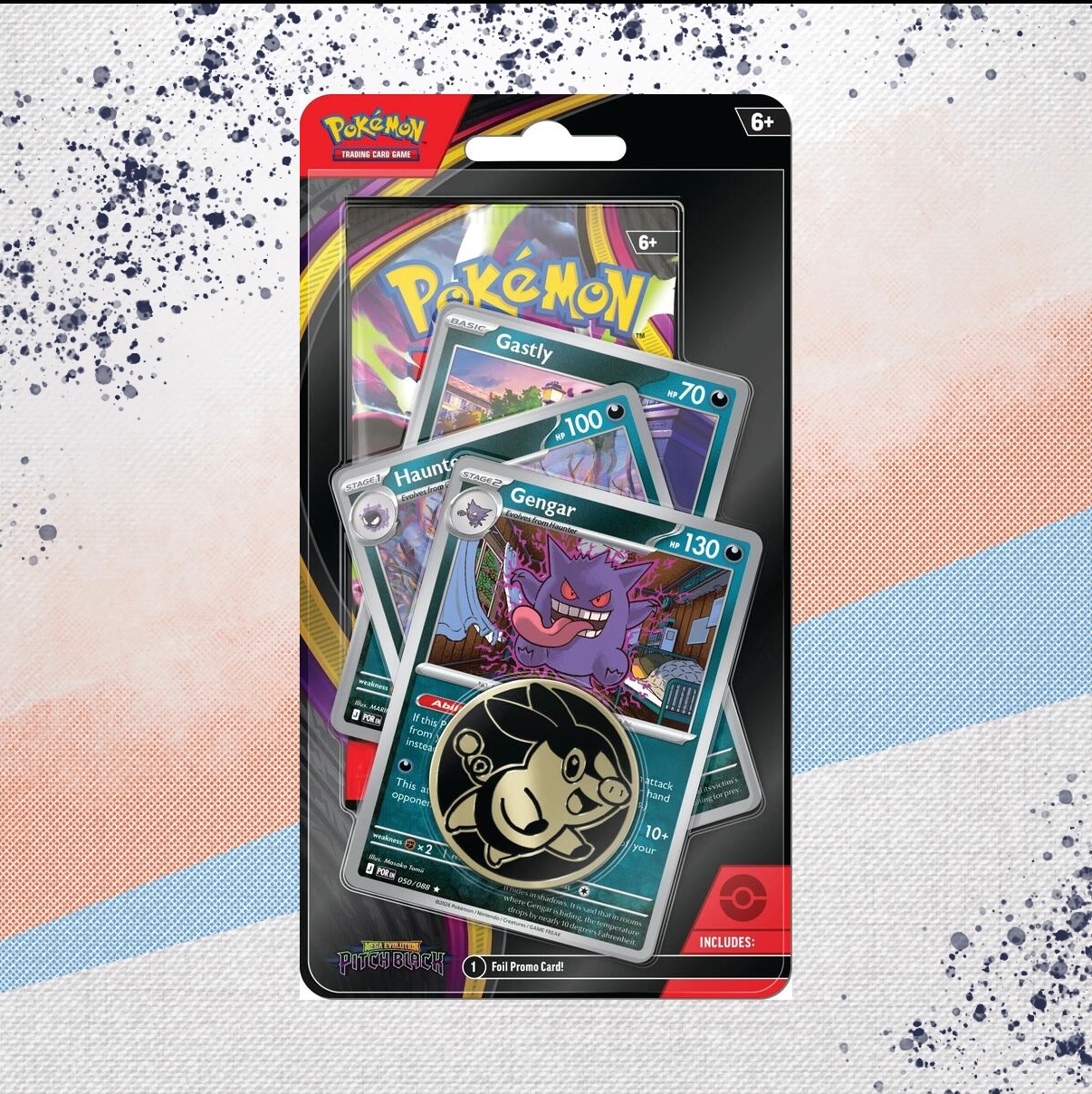 Pokemon Mega Evolution Pitch Black Gengar Premium Checklane Blister