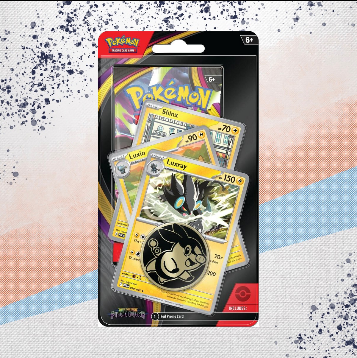 Pokemon Mega Evolution Pitch Black Luxray Luxio Shinx Premium Checklane Blister