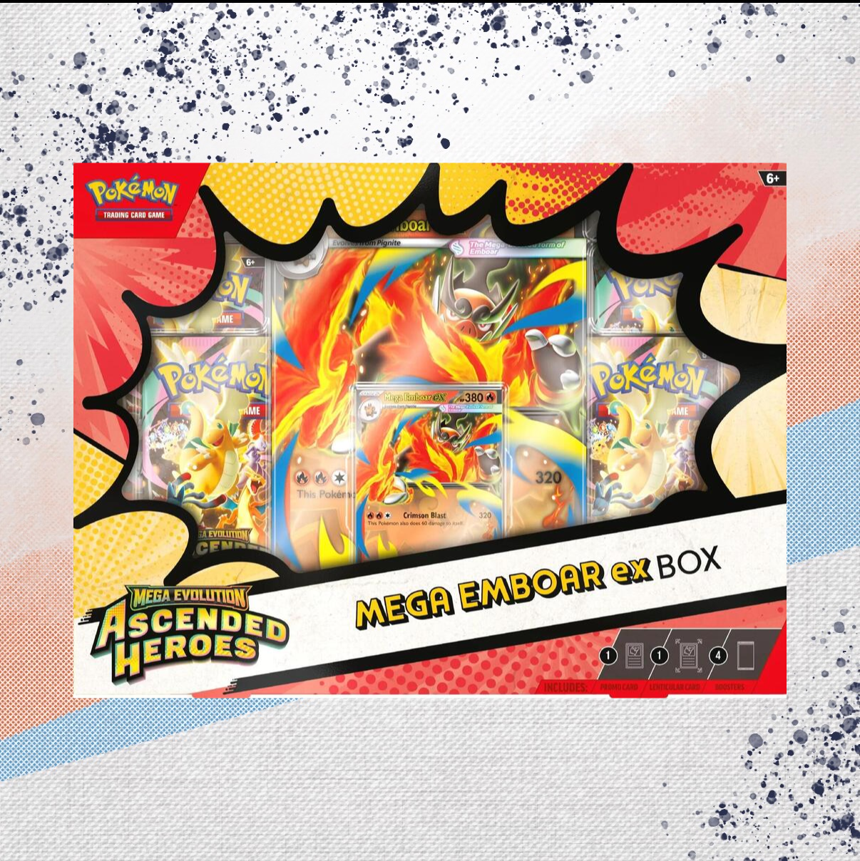 Pokemon Mega Evolution Ascended Heroes Mega Emboar EX Box
