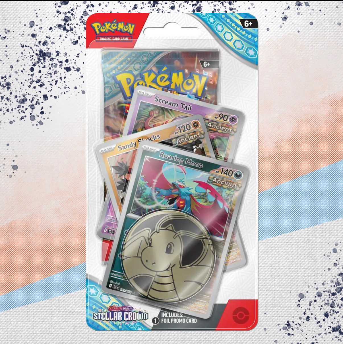 Pokemon Stellar Crown Premium Checklane Blister Roaring Moon