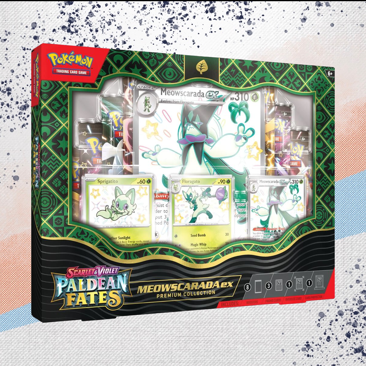 Pokemon Paldean Fates Meowscarada EX Premium Collection Box